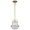 Nuvo Valdora 1-Light Pendant 10 in. Natural Brass White Opal Glass 60/7862 - alternate 1